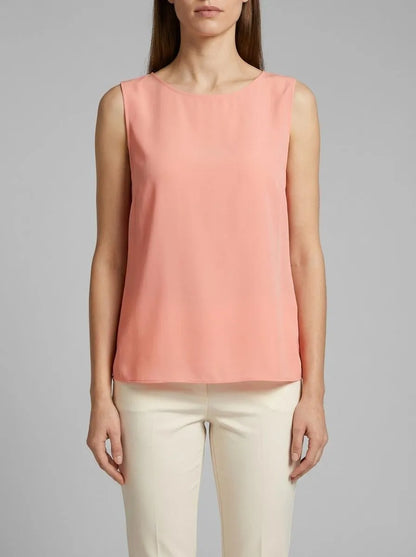 Marc Cain_Peach Beige_Silk Top with Lace and Colour Blocking_AC 61.02 W53_217_00