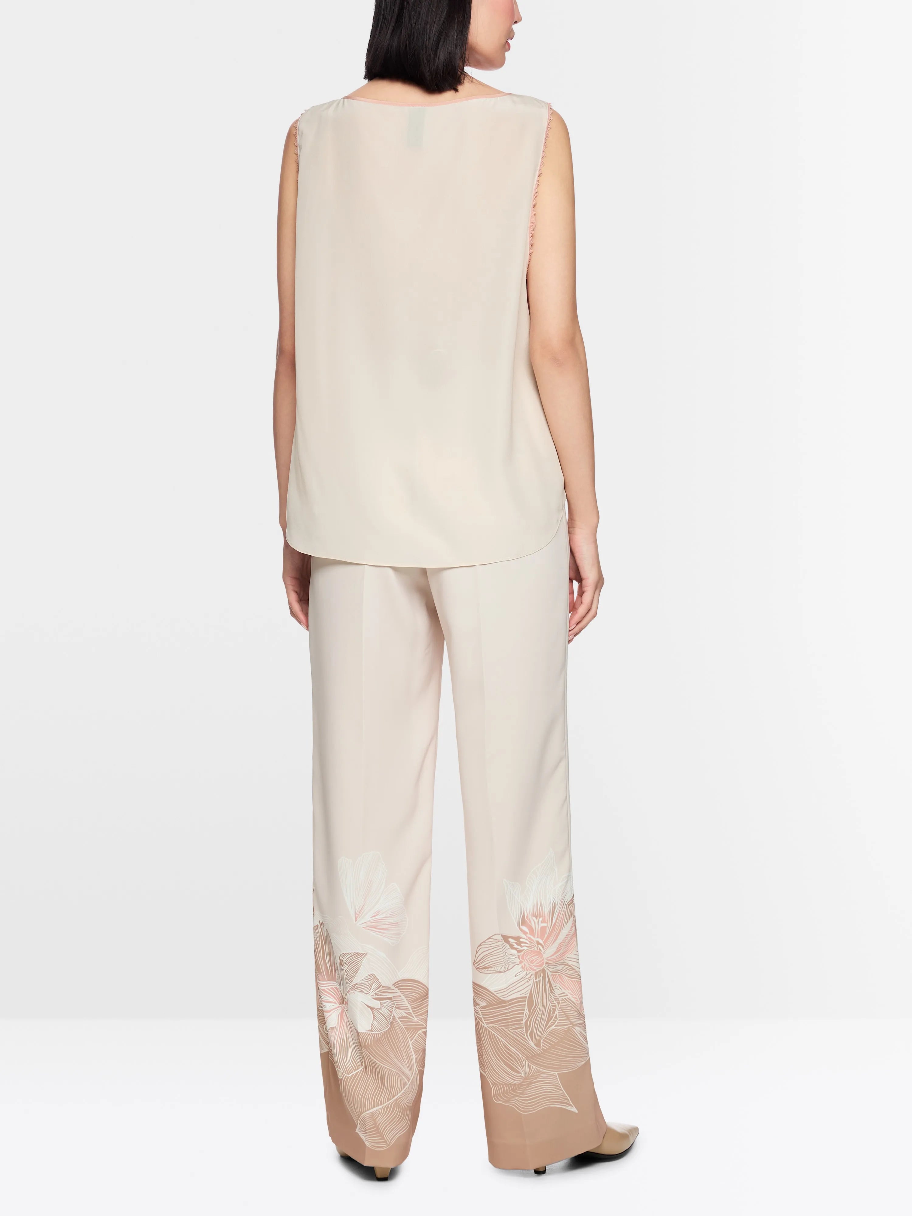 Marc Cain_Pink_Silk Top with Lace and Colour Blocking_AC 61.02 W53_217_02