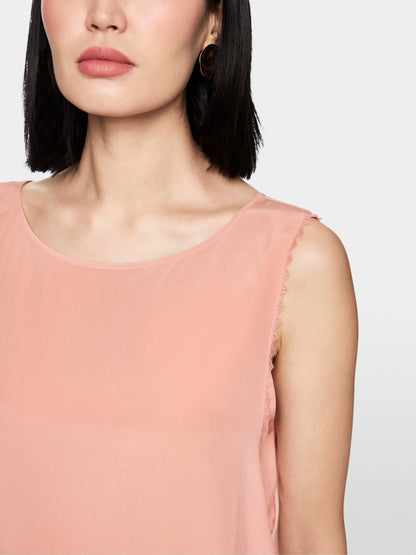 Marc Cain_Pink_Silk Top with Lace and Colour Blocking_AC 61.02 W53_217_03