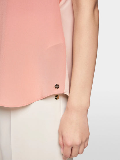 Marc Cain_Pink_Silk Top with Lace and Colour Blocking_AC 61.02 W53_217_04