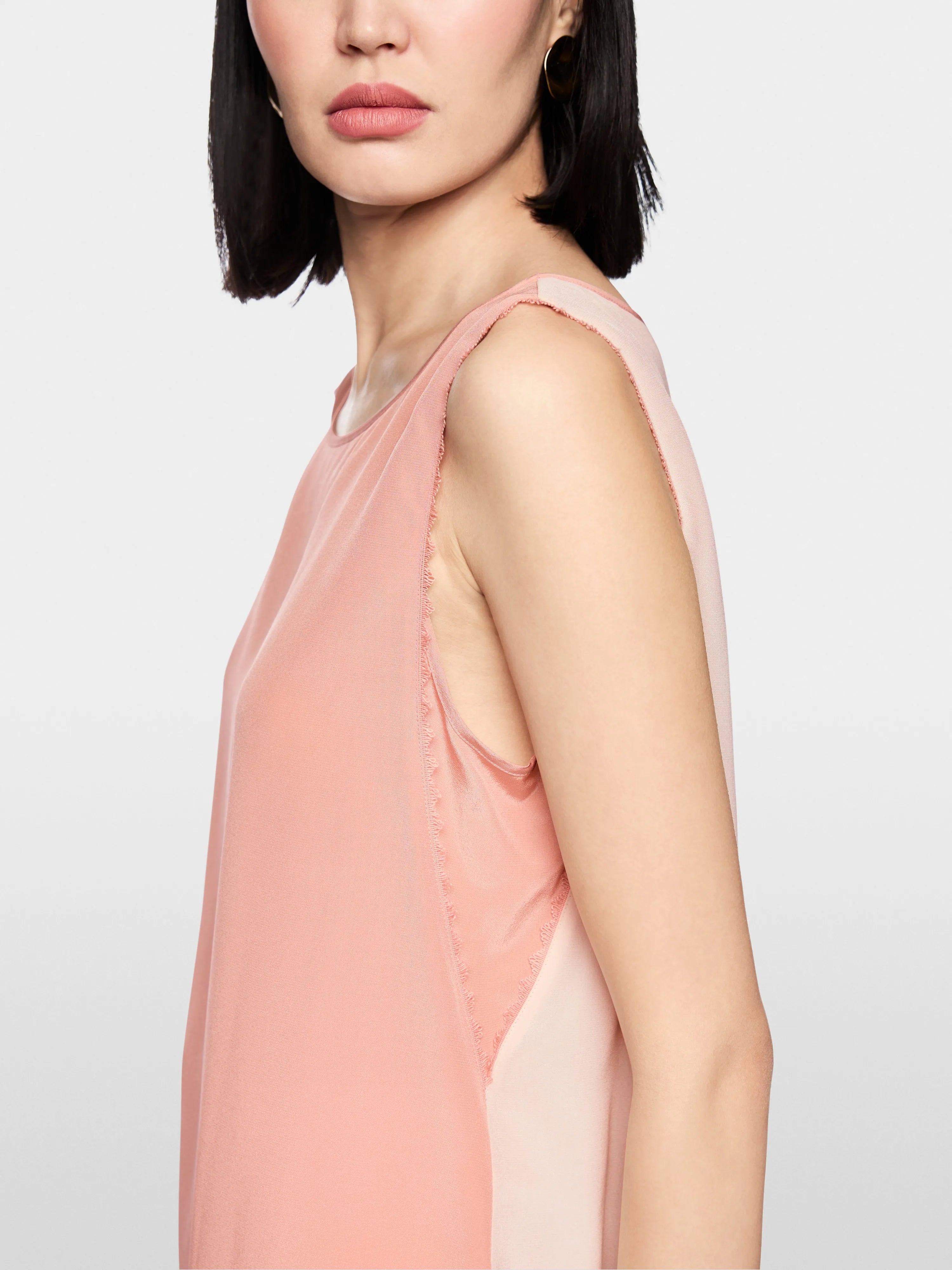Marc Cain_Pink_Silk Top with Lace and Colour Blocking_AC 61.02 W53_217_05