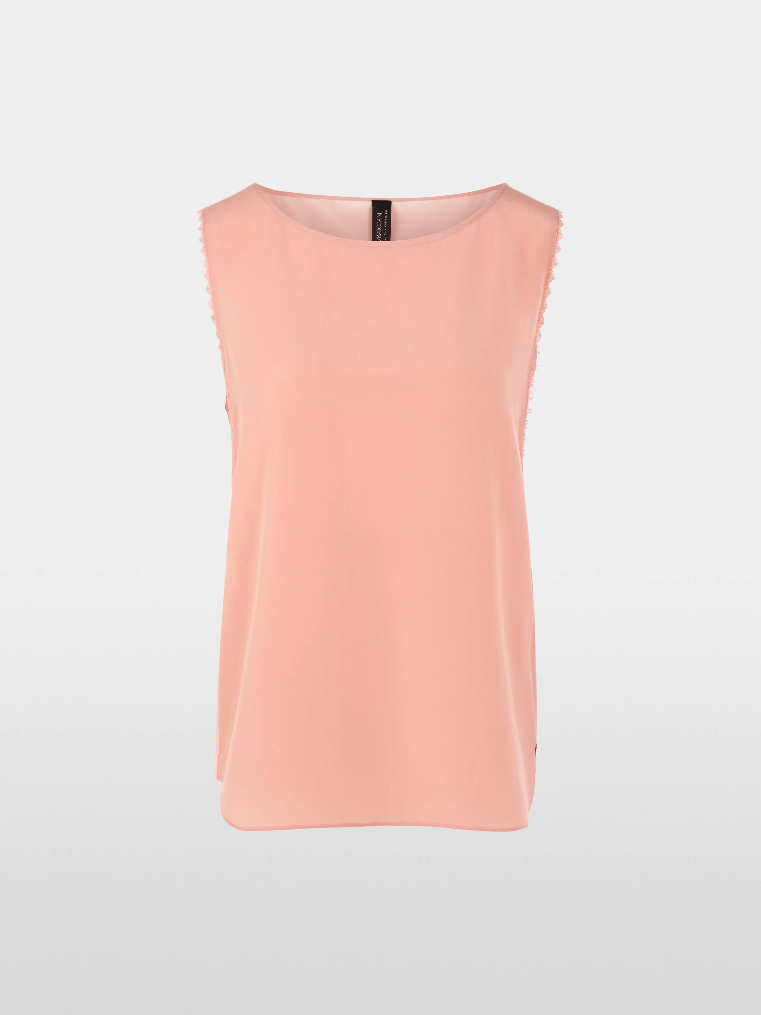 Marc Cain_Peach Beige_Silk Top with Lace and Colour Blocking_AC 61.02 W53_217_07