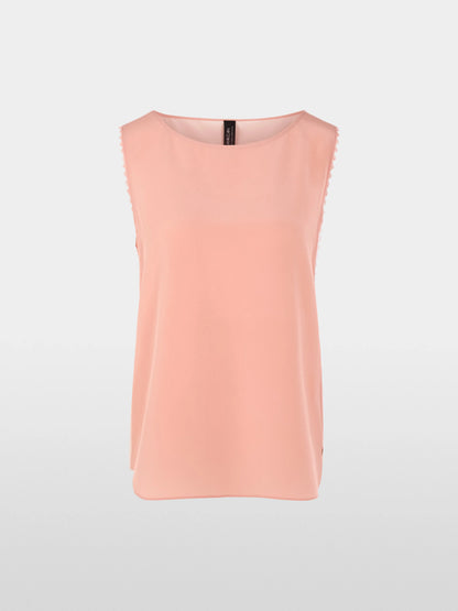 Marc Cain_Peach Beige_Silk Top with Lace and Colour Blocking_AC 61.02 W53_217_07