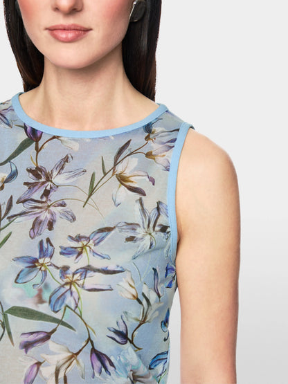 Marc Cain Magical Blue Women ÔKnitted in GermanyÕ Floral Print Top SKU: AC 61.18 M35_319 Image 03
