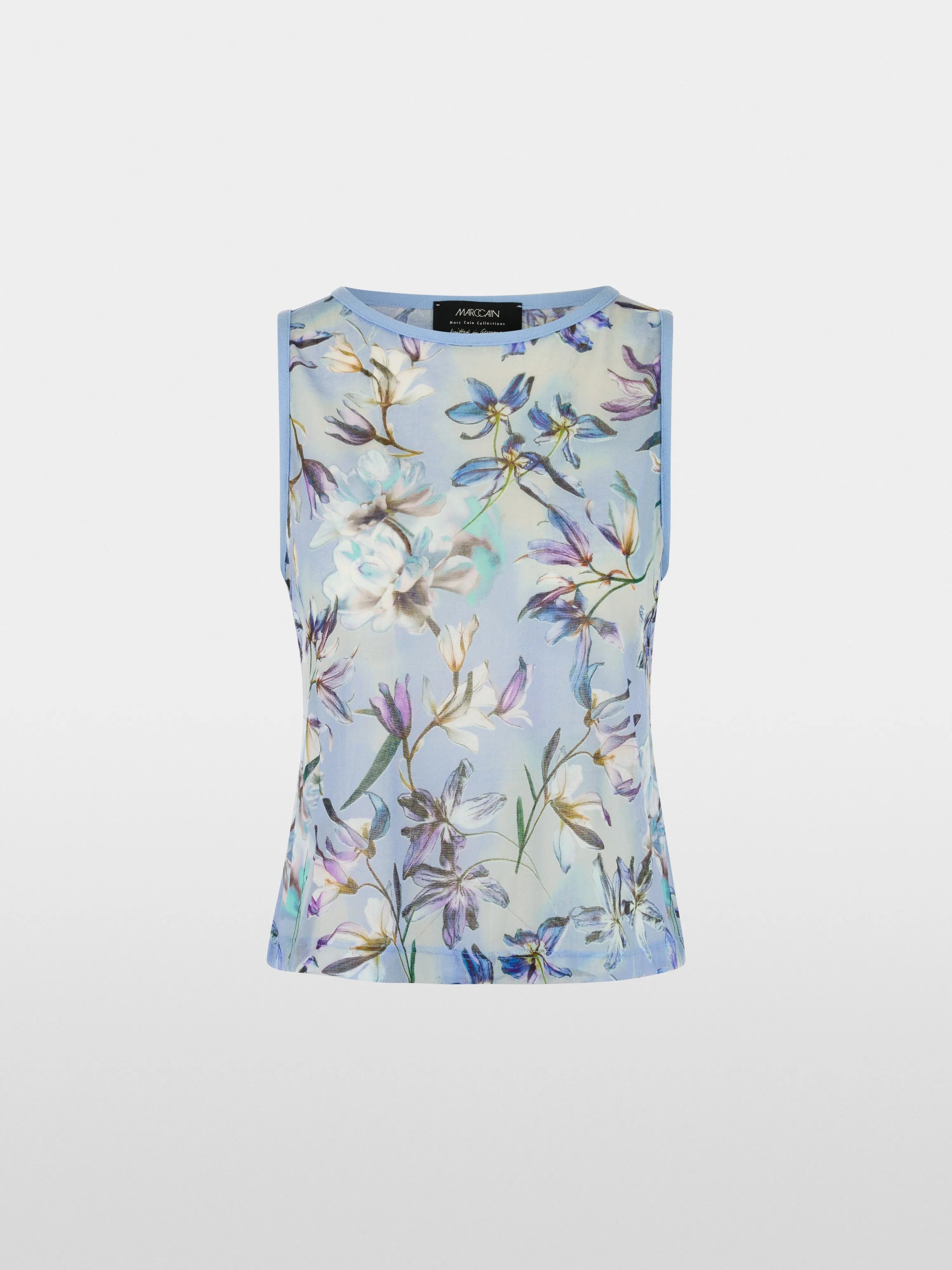 Marc Cain Magical Blue Women ÔKnitted in GermanyÕ Floral Print Top SKU: AC 61.18 M35_319 Image 06