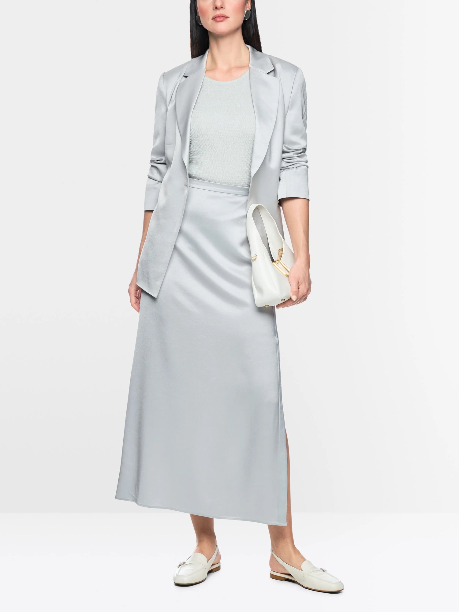 Marc Cain Microchip Women Midi Skirt with Silky Sheen SKU: AC 71.27 W46_804 Image 01