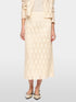 Marc Cain Bright Ecru Women Openwork Skirt with Mini Beads SKU: AC 71.29 W74_112 Image 06