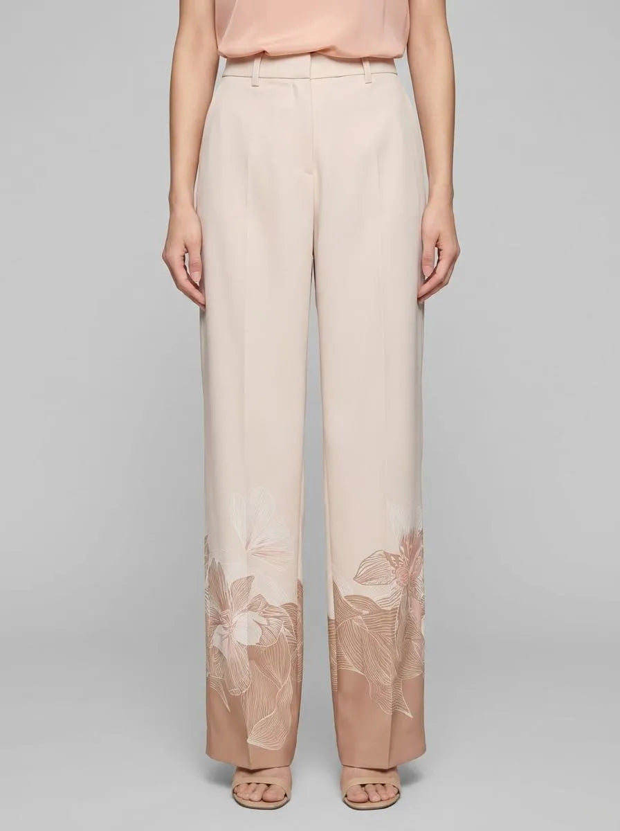 Marc Cain_Warm Taupe New_WUKARI Wide High Waist Fabric Trousers_AC 81.13 W16_619_00