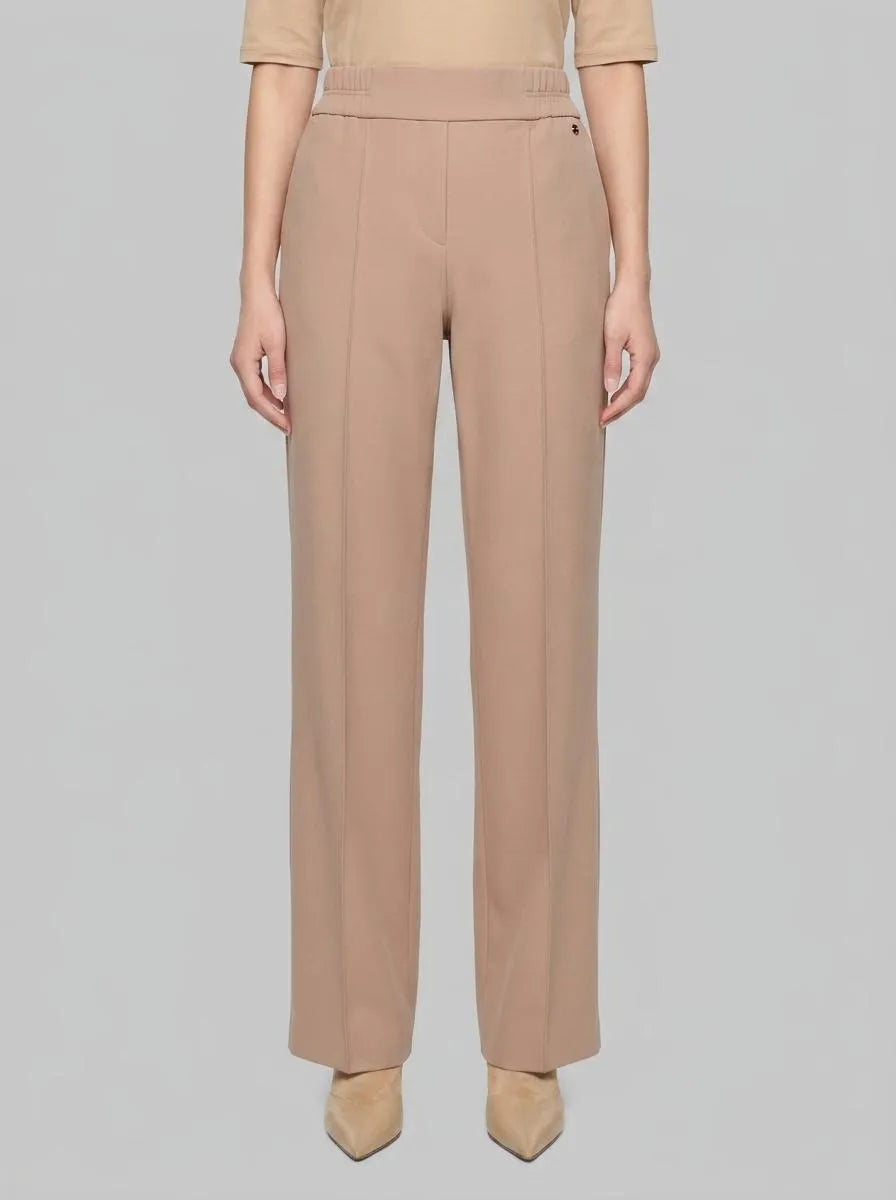 Marc Cain_Warm Taupe New_WAHSINGTON Wide-Fit Pull-On Trousers_AC 81.41 W77_619_00