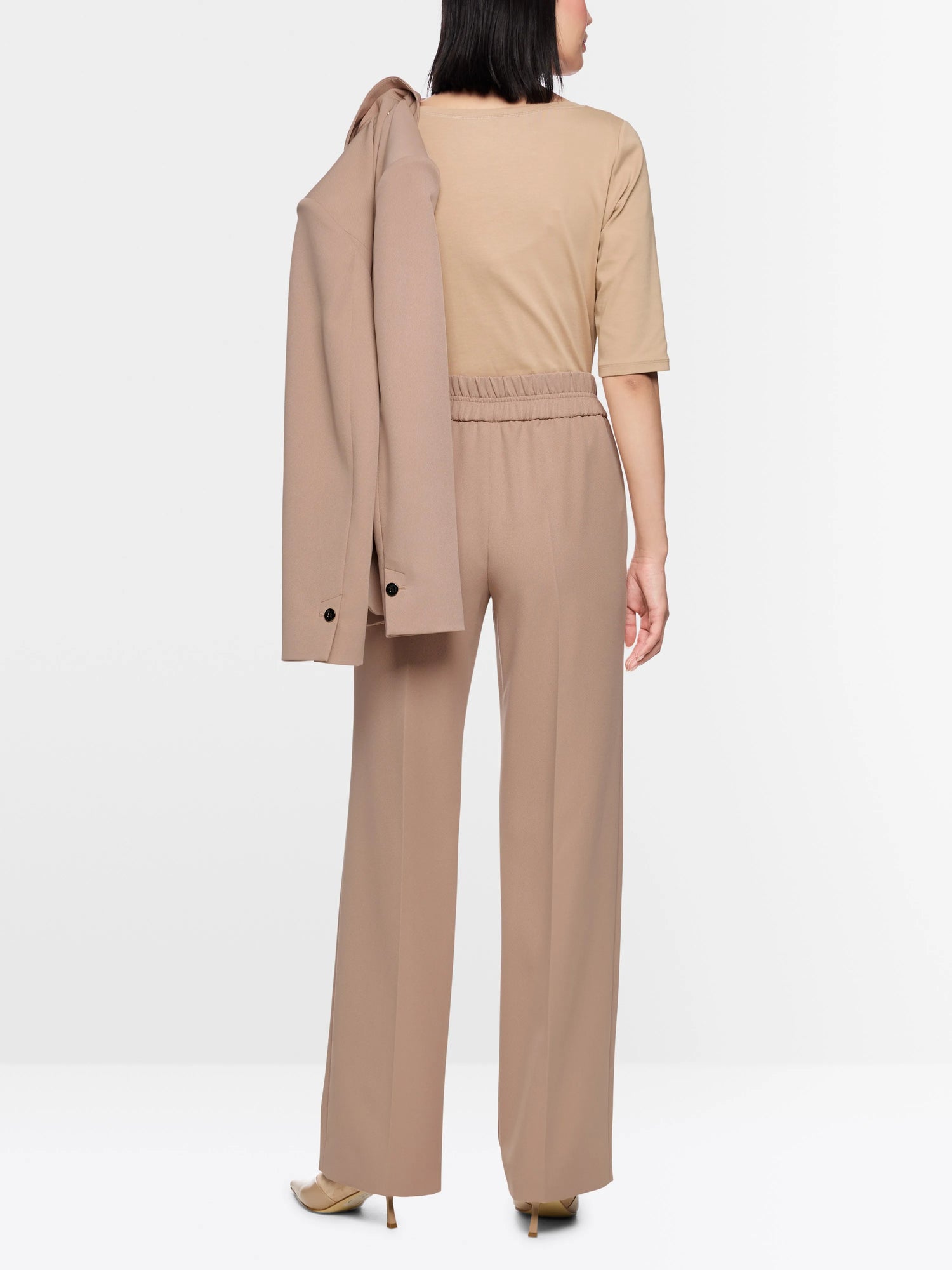 Marc Cain_Warm Taupe New_WAHSINGTON Wide-Fit Pull-On Trousers_AC 81.41 W77_619_02