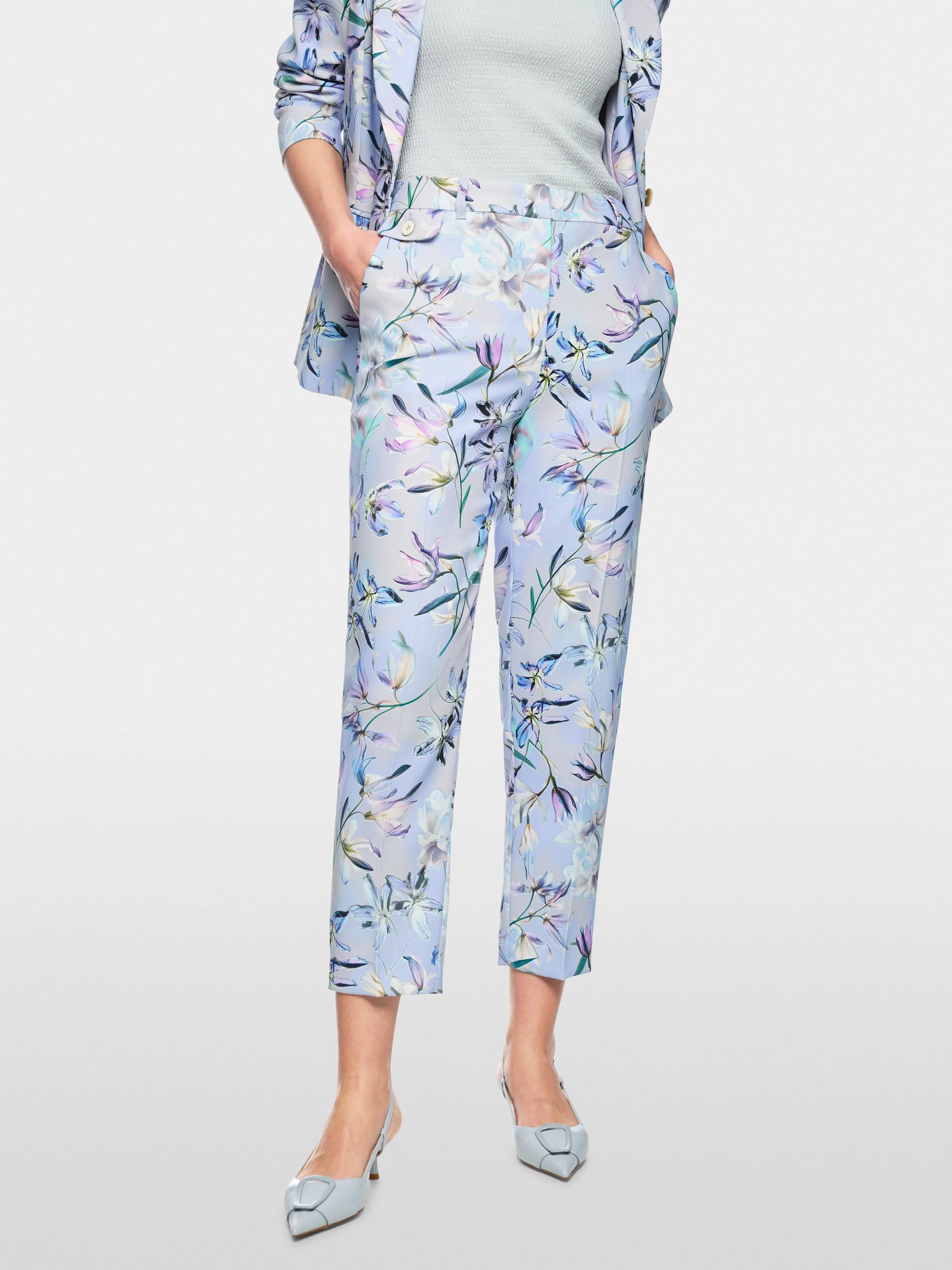 Marc Cain Magical Blue Women Fordon Trousers, Feminine Fit SKU: AC 81.51 W37_319 Image 05