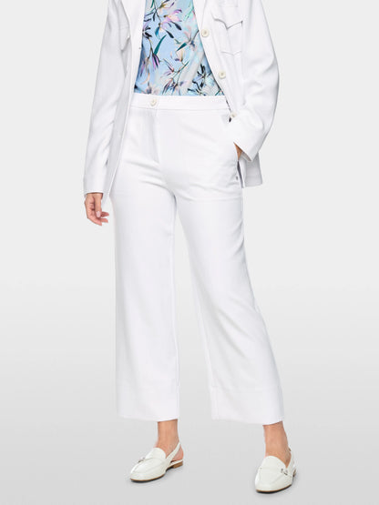 Marc Cain White Women Wukari Trousers, Wide Fit SKU: AC 81.52 W03_100 Image 05