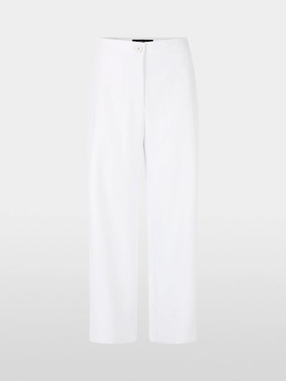 Marc Cain White Women Wukari Trousers, Wide Fit SKU: AC 81.52 W03_100 Image 06