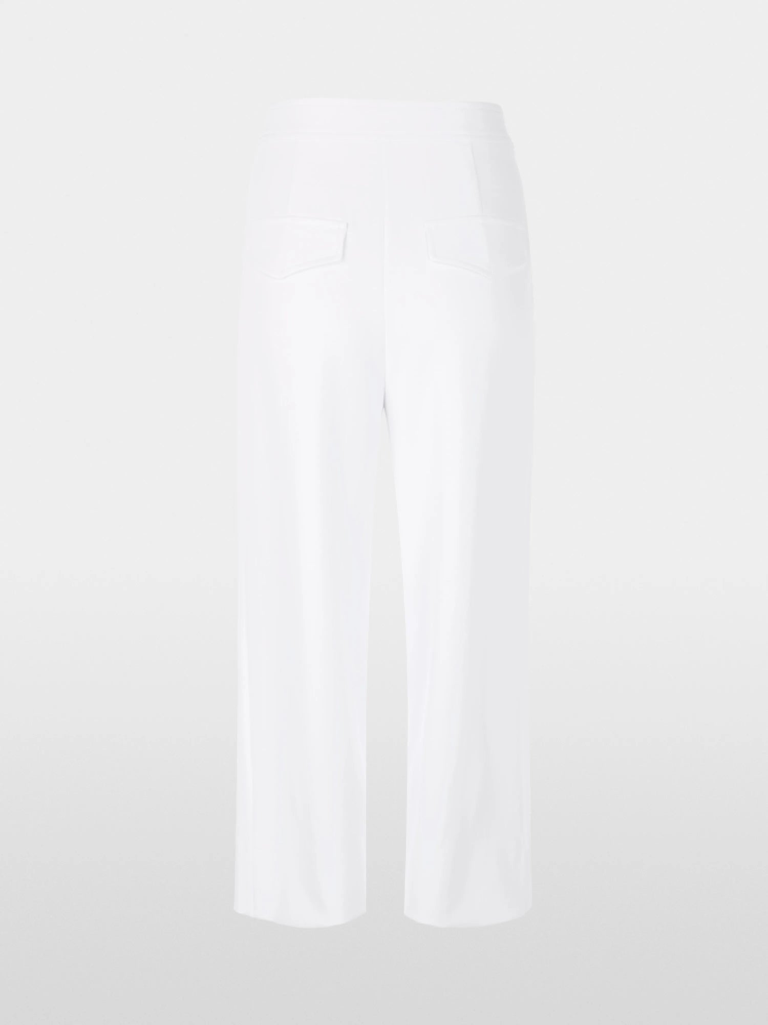 Marc Cain White Women Wukari Trousers, Wide Fit SKU: AC 81.52 W03_100 Image 07