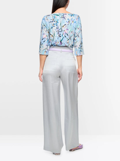 Marc Cain Microchip Women Wichtia Wide Fit Pleated Trousers SKU: AC 81.56 W46_804 Image 02