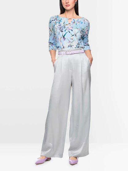 Marc Cain Microchip Women Wichtia Wide Fit Pleated Trousers SKU: AC 81.56 W46_804 Image 05