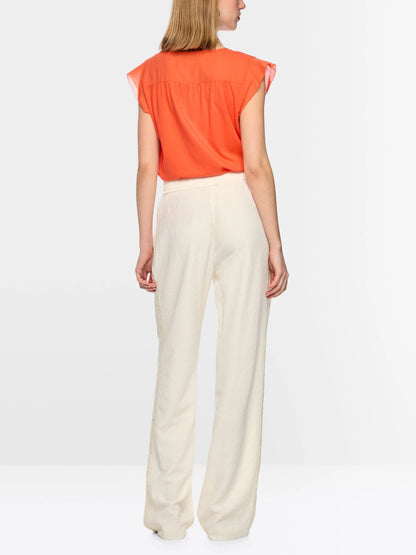 Marc Cain Bright Ecru Women Washington Textured Blend Trousers SKU: AC 81.62 W63_112 Image 02