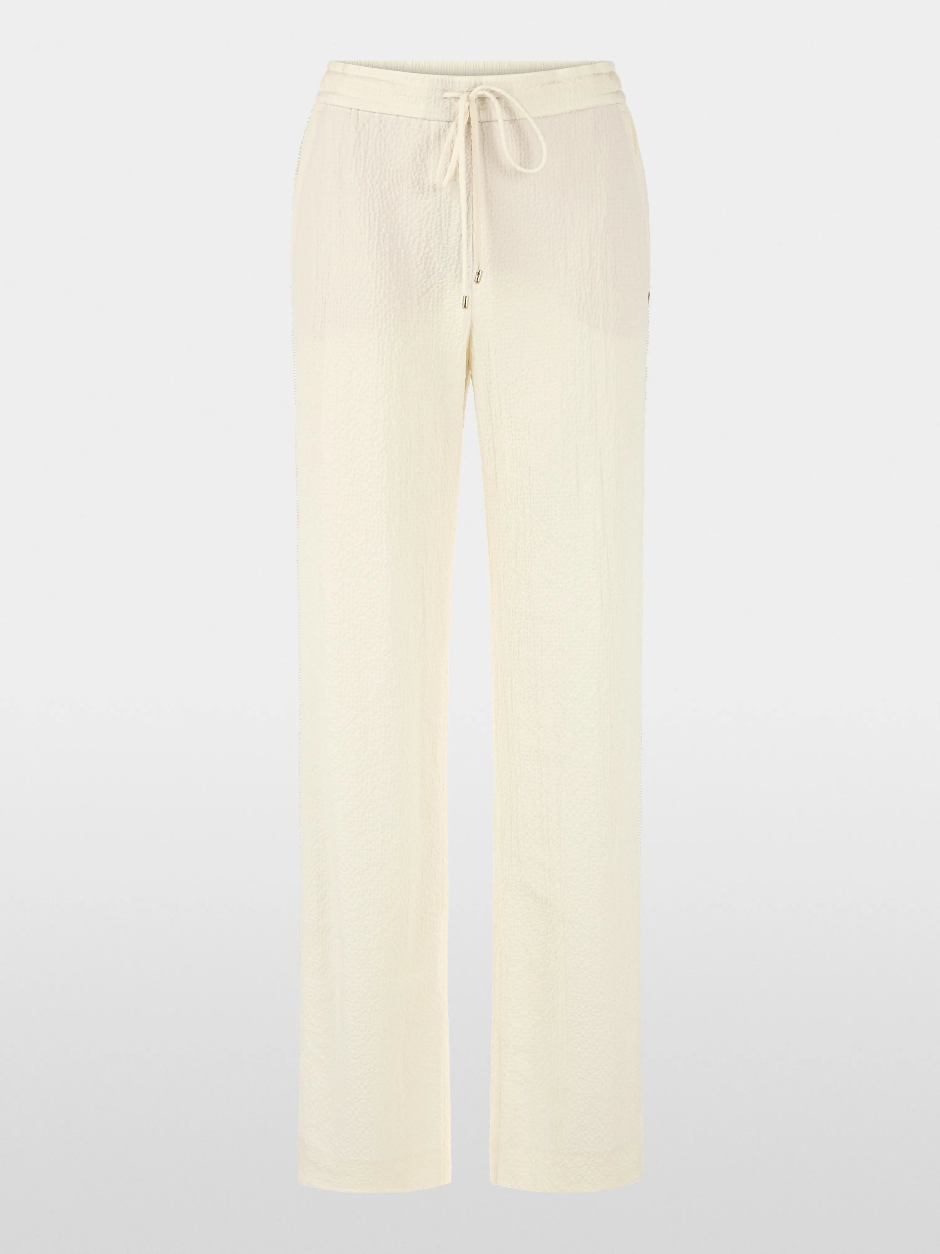 Marc Cain Bright Ecru Women Washington Textured Blend Trousers SKU: AC 81.62 W63_112 Image 06