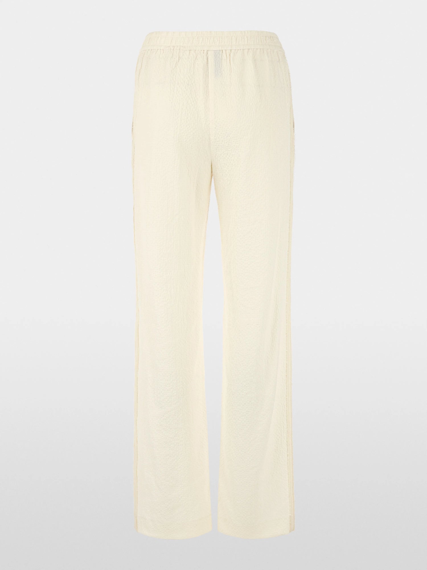 Marc Cain Bright Ecru Women Washington Textured Blend Trousers SKU: AC 81.62 W63_112 Image 07