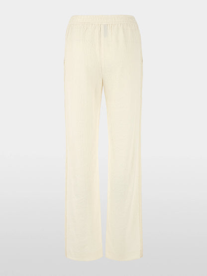 Marc Cain Bright Ecru Women Washington Textured Blend Trousers SKU: AC 81.62 W63_112 Image 07