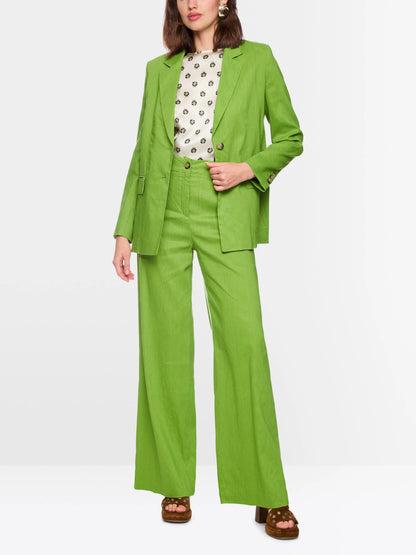 Marc Cain Garden Green Women Waukee Linen-Viscose Trousers SKU: AC 81.69 W70_526 Image 01