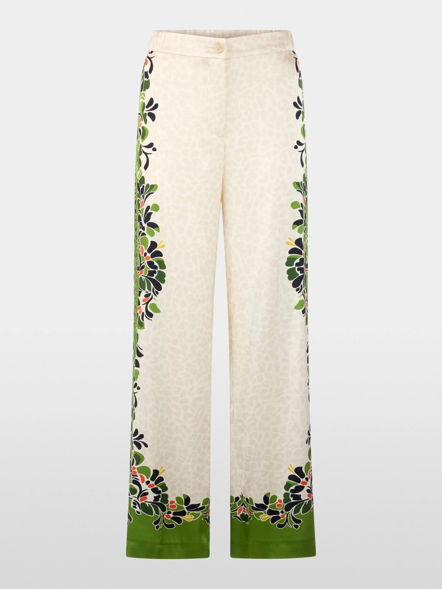 Marc Cain Bright Ecru Women Warri Flowing Trousers with Print Mix SKU: AC 81.70 W42_112 Image 06
