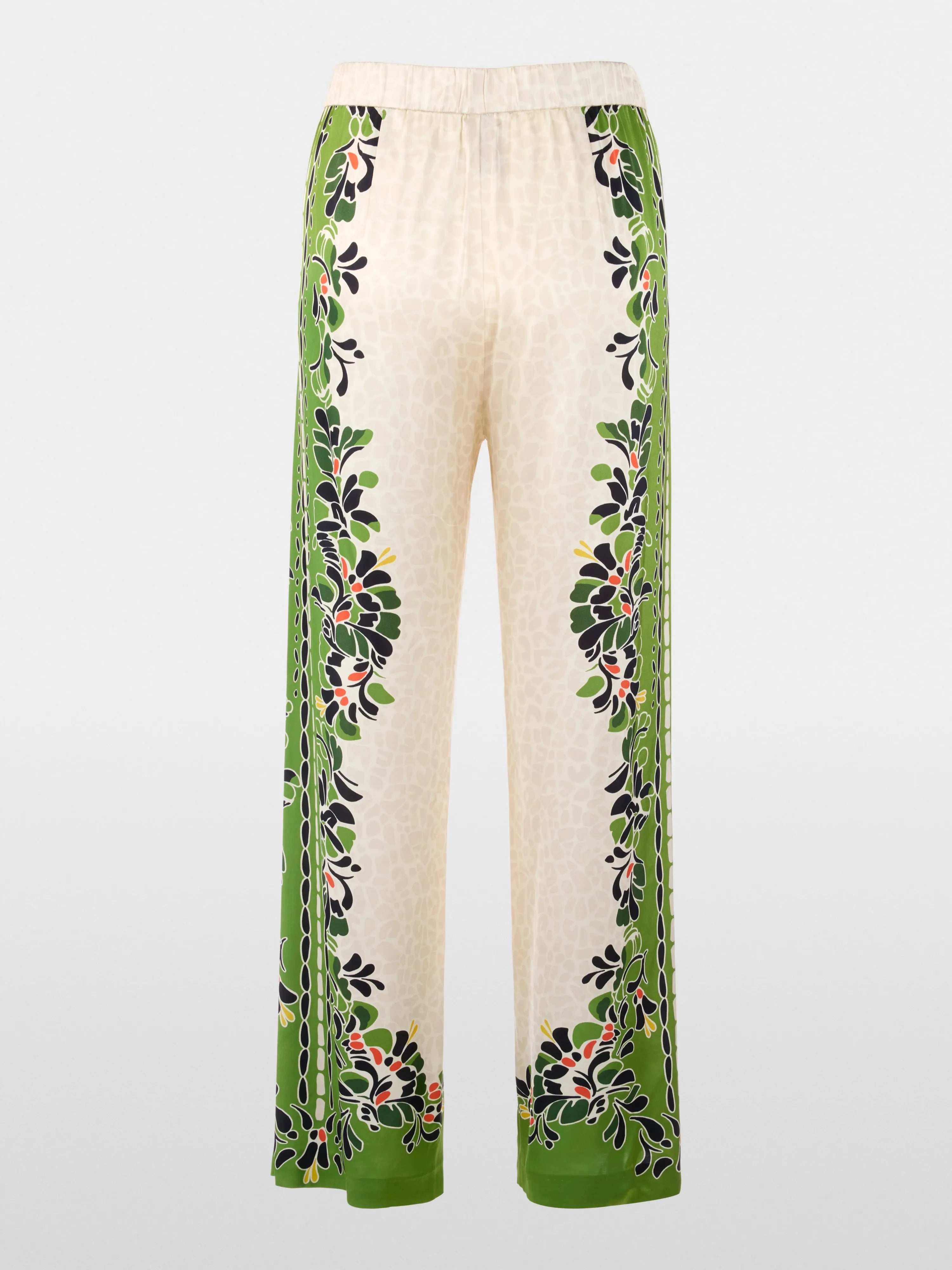 Marc Cain Bright Ecru Women Warri Flowing Trousers with Print Mix SKU: AC 81.70 W42_112 Image 07
