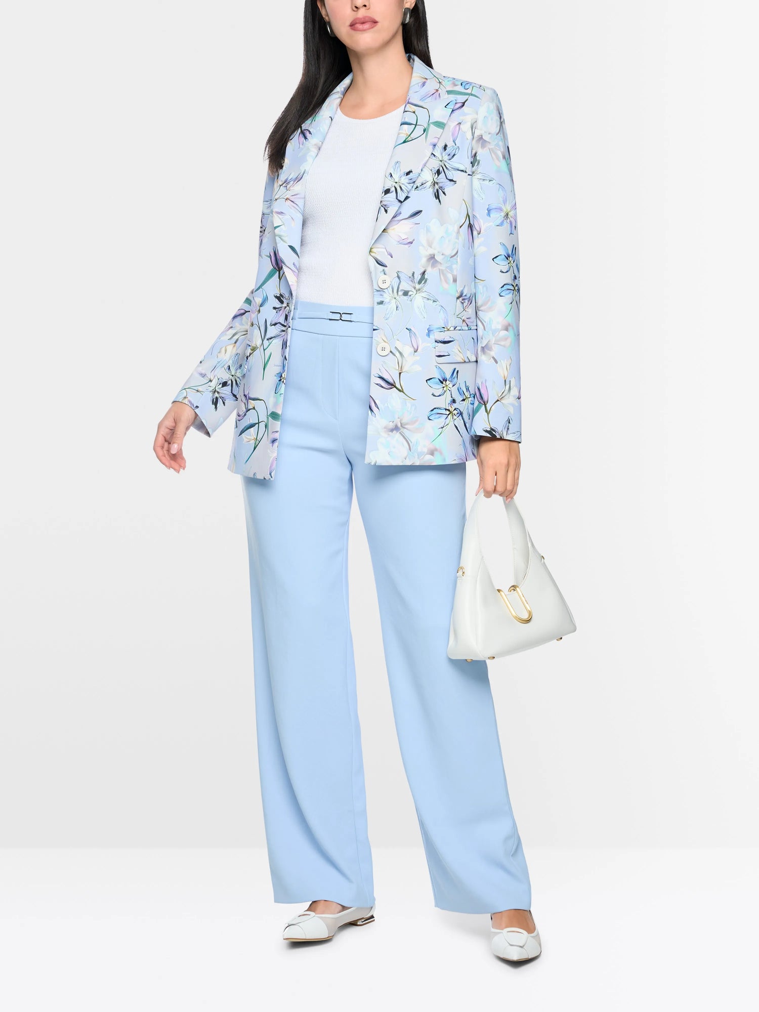 Marc Cain Magical Blue Women Washington Wide Fit Pull-On Trousers SKU: AC 81.79 W03_319 Image 01
