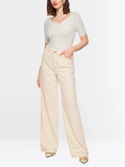Marc Cain Bright Ecru Women Warri High Waist Jeans SKU: AC 82.24 D23_112 Image 01