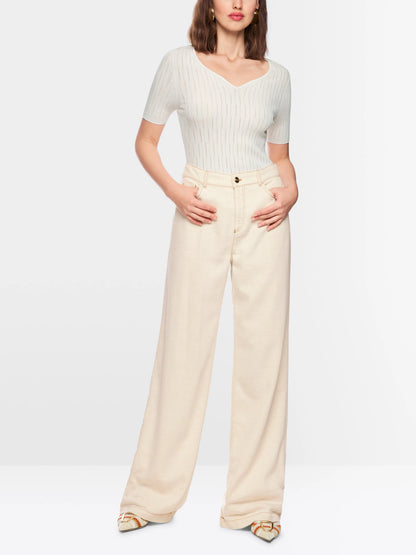 Marc Cain Bright Ecru Women Warri High Waist Jeans SKU: AC 82.24 D23_112 Image 05