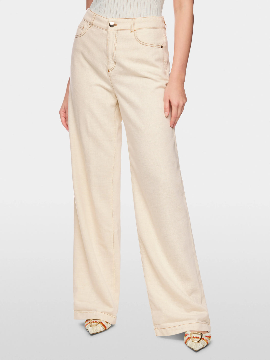 Marc Cain Bright Ecru Women Warri High Waist Jeans SKU: AC 82.24 D23_112 Image 06