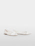 Marc Cain White Women Pointed Ballerina Flats with Mesh Insert SKU: AC SF.07 Z17_100 Image 01