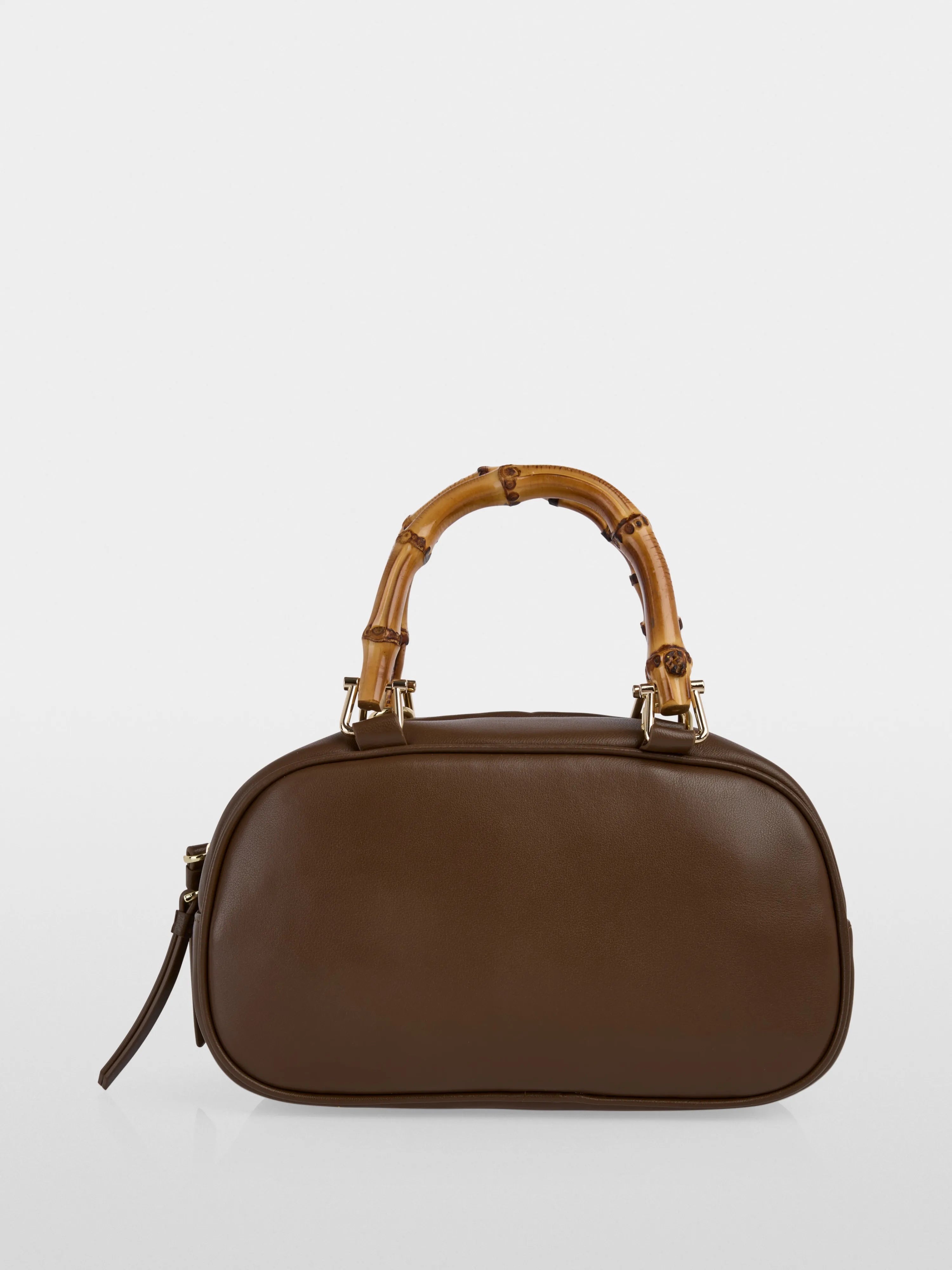 Marc Cain Dark Wood Women Mini Leather Bowling Bag SKU: AC TJ.03 L31_699 Image 02