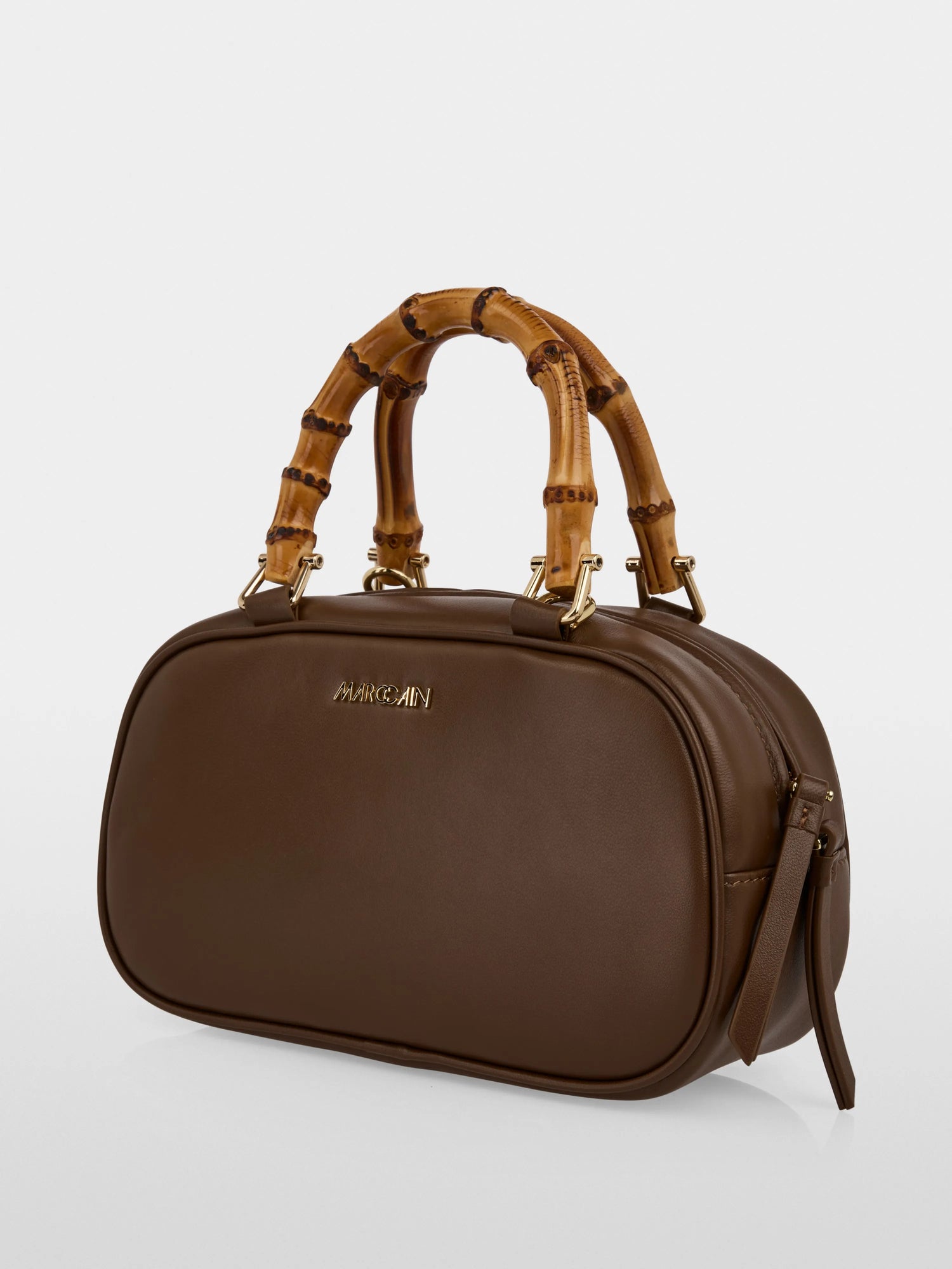 Marc Cain Dark Wood Women Mini Leather Bowling Bag SKU: AC TJ.03 L31_699 Image 03