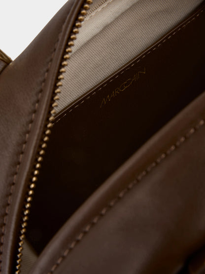Marc Cain Dark Wood Women Mini Leather Bowling Bag SKU: AC TJ.03 L31_699 Image 04
