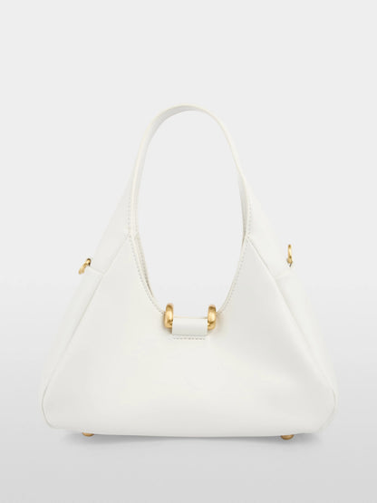 Marc Cain Off-White Women Hobo Bag with Metal Fittings SKU: AC TK.02 Z20_110 Image 02