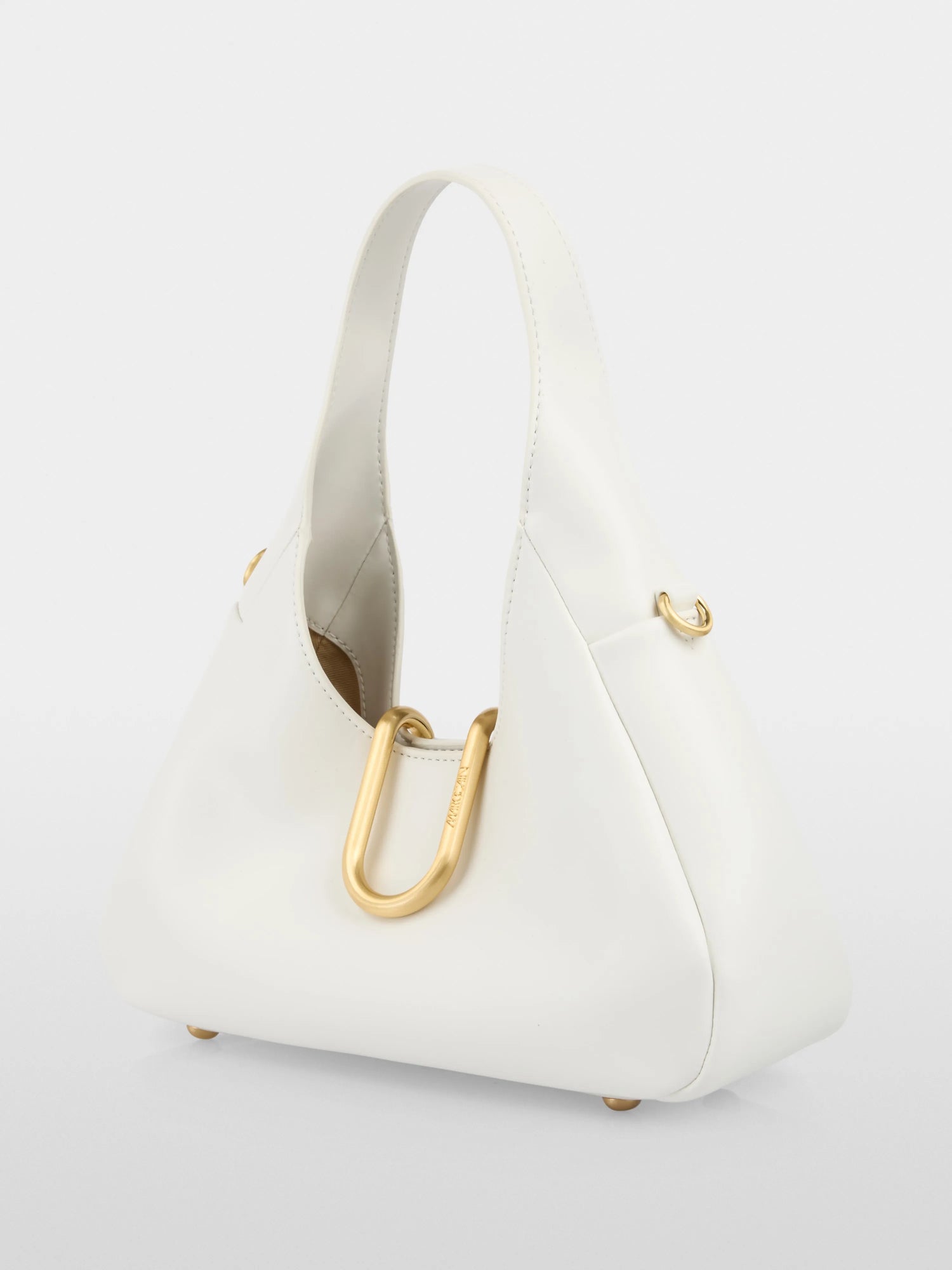 Marc Cain Off-White Women Hobo Bag with Metal Fittings SKU: AC TK.02 Z20_110 Image 03