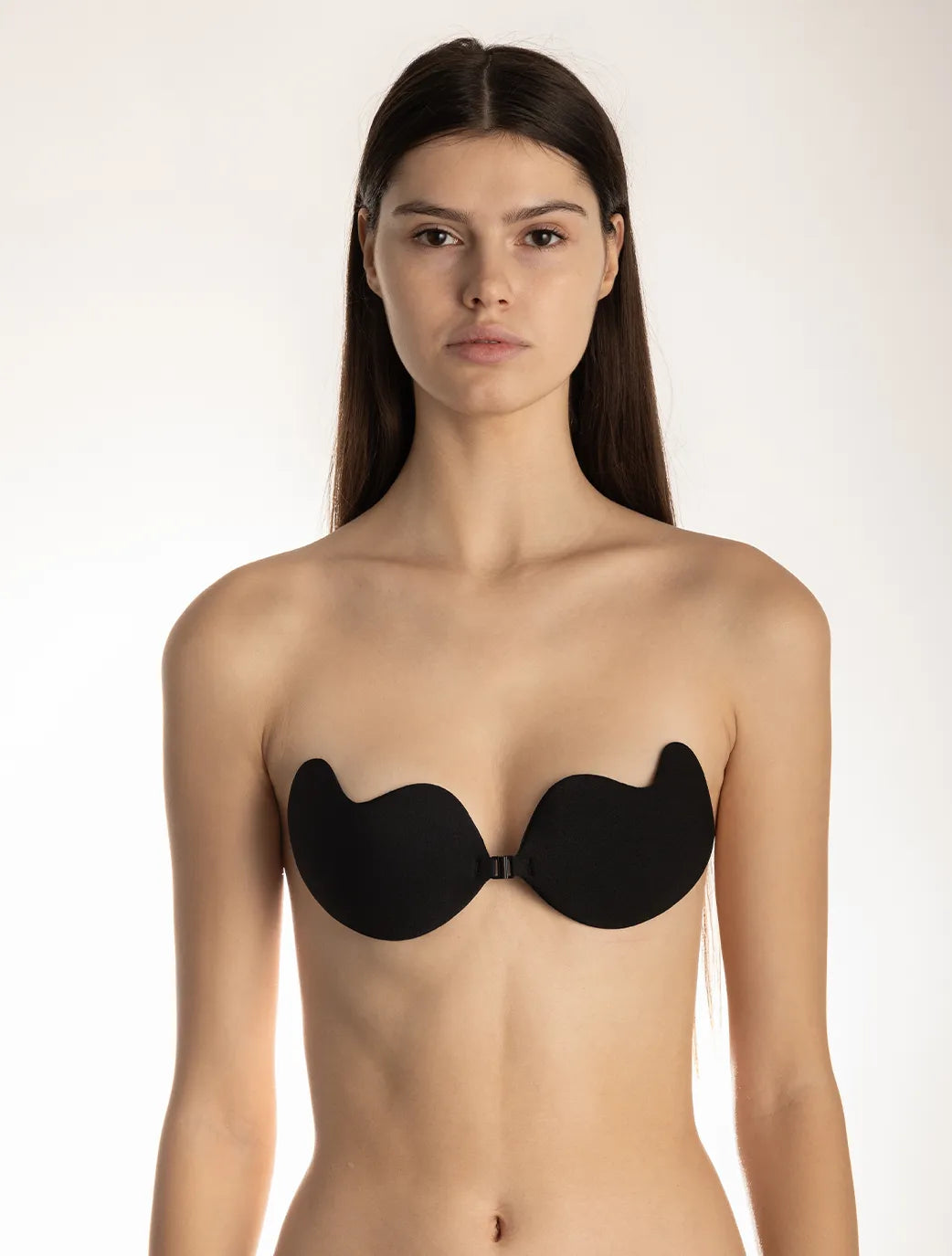 Marie France Black Women Seamless Backless Strapless Curved Pads In Different Cup Sizes SKU: ACCCURVEDPADS_Black Image 01