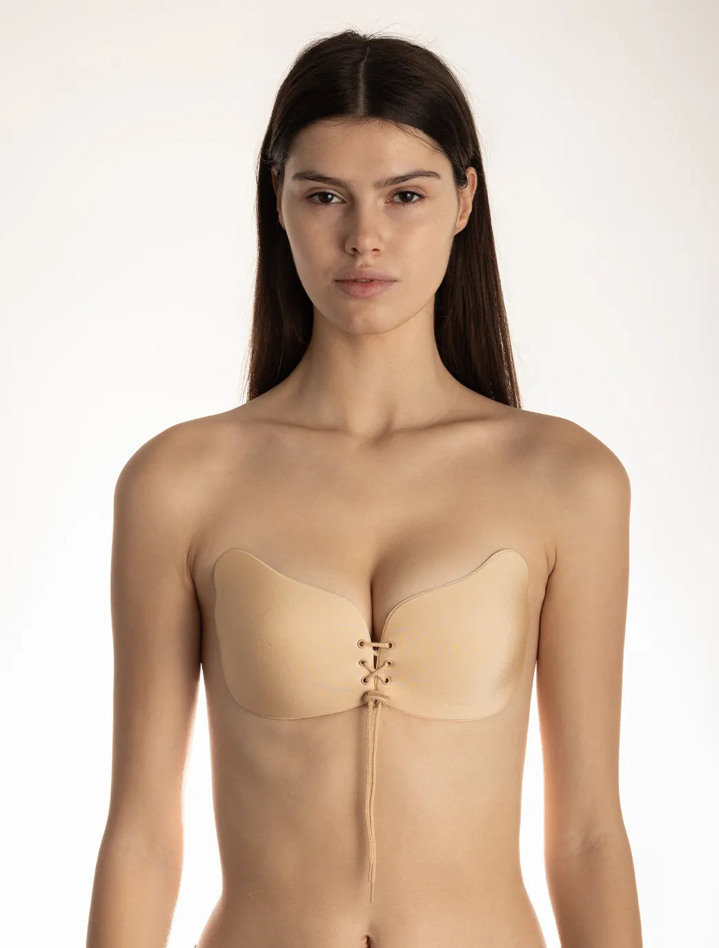 Marie France Beige Women Butterfly Shaped Free Push Up Bra In Different Cup Sizes SKU: ACCFREEBRA_Beige Image 02