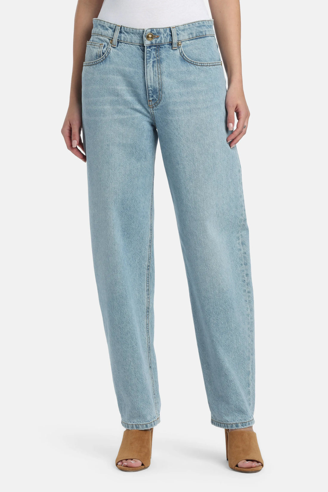 Luisa Spagnoli Denim Chiaro Women Agello - Barrel-Leg Jeans SKU: AGELLO_1277 Image 01