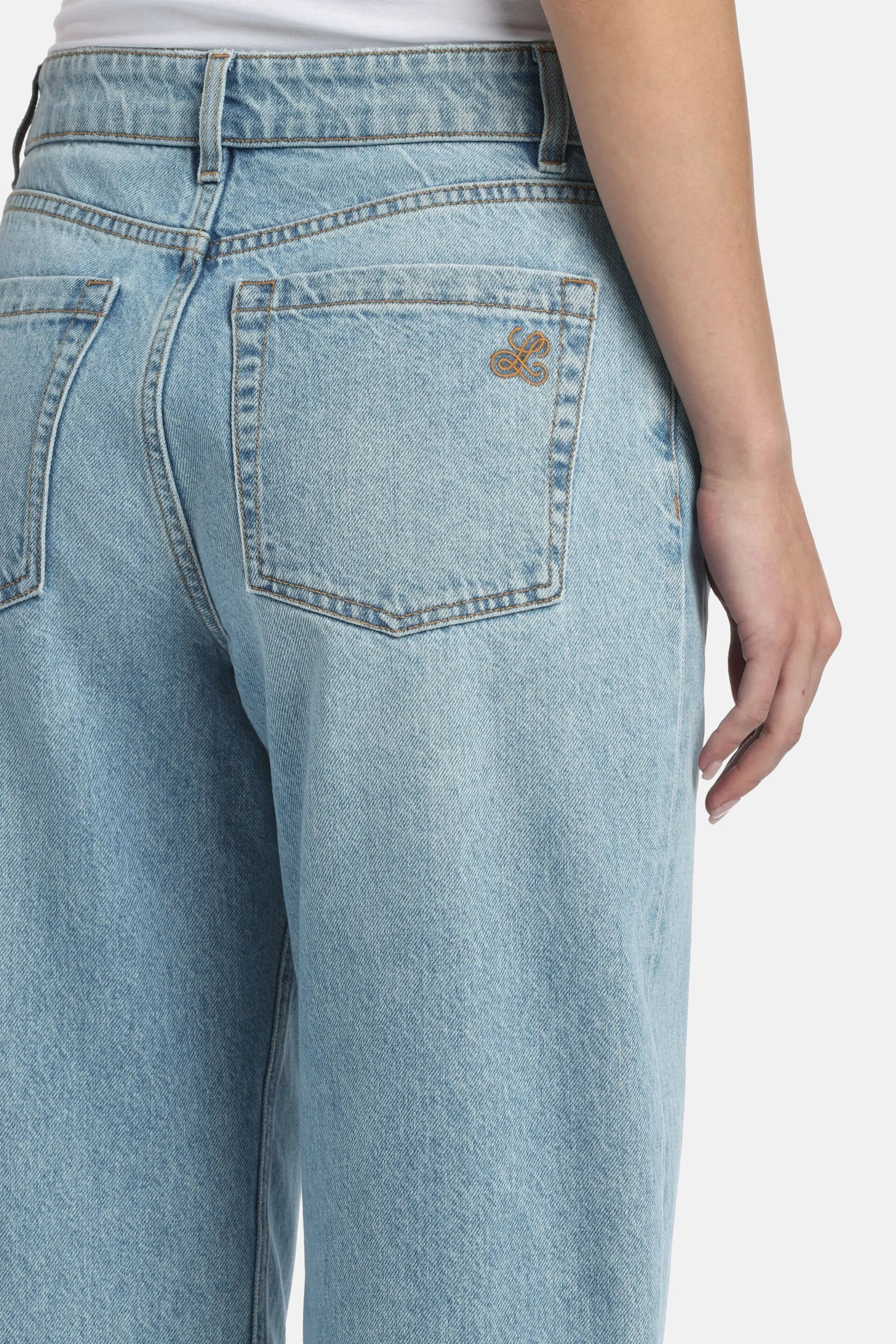 Luisa Spagnoli Denim Chiaro Women Agello - Barrel-Leg Jeans SKU: AGELLO_1277 Image 03