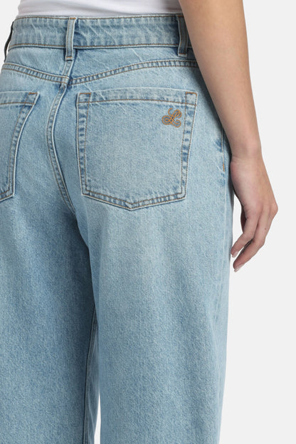 Luisa Spagnoli Denim Chiaro Women Agello - Barrel-Leg Jeans SKU: AGELLO_1277 Image 03