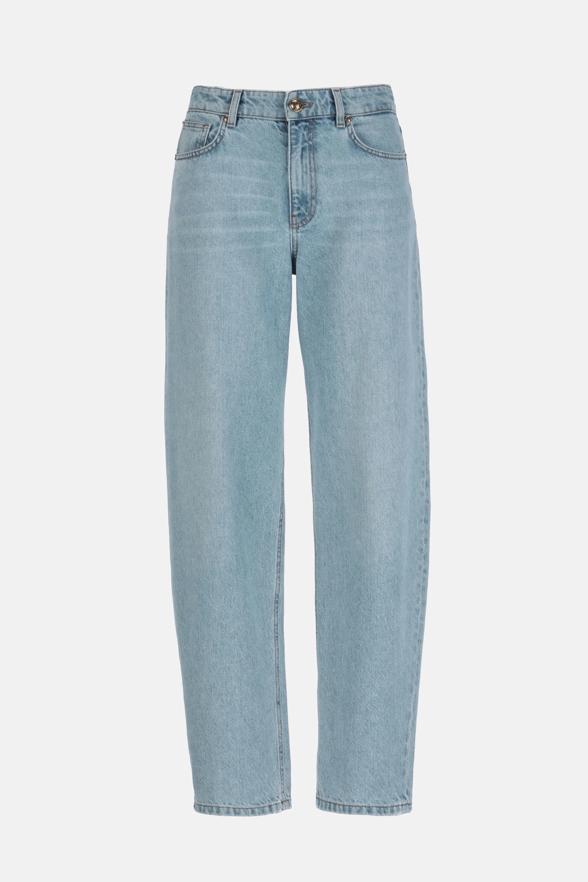 Luisa Spagnoli Denim Chiaro Women Agello - Barrel-Leg Jeans SKU: AGELLO_1277 Image 04