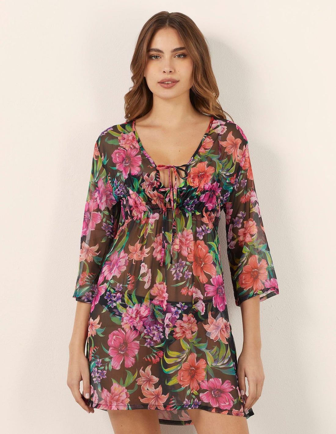 Yamamay_Marianna Medium-Length Kaftan with Floral Print_AKAD182001_128_02