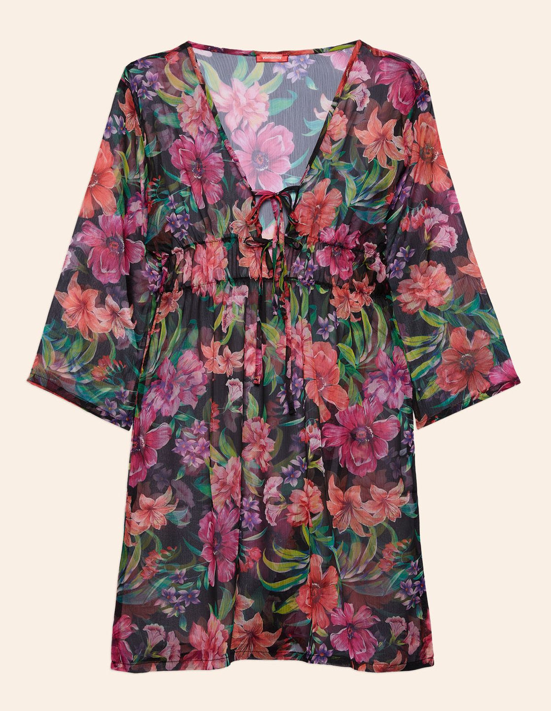 Yamamay_Marianna Medium-Length Kaftan with Floral Print_AKAD182001_128_04