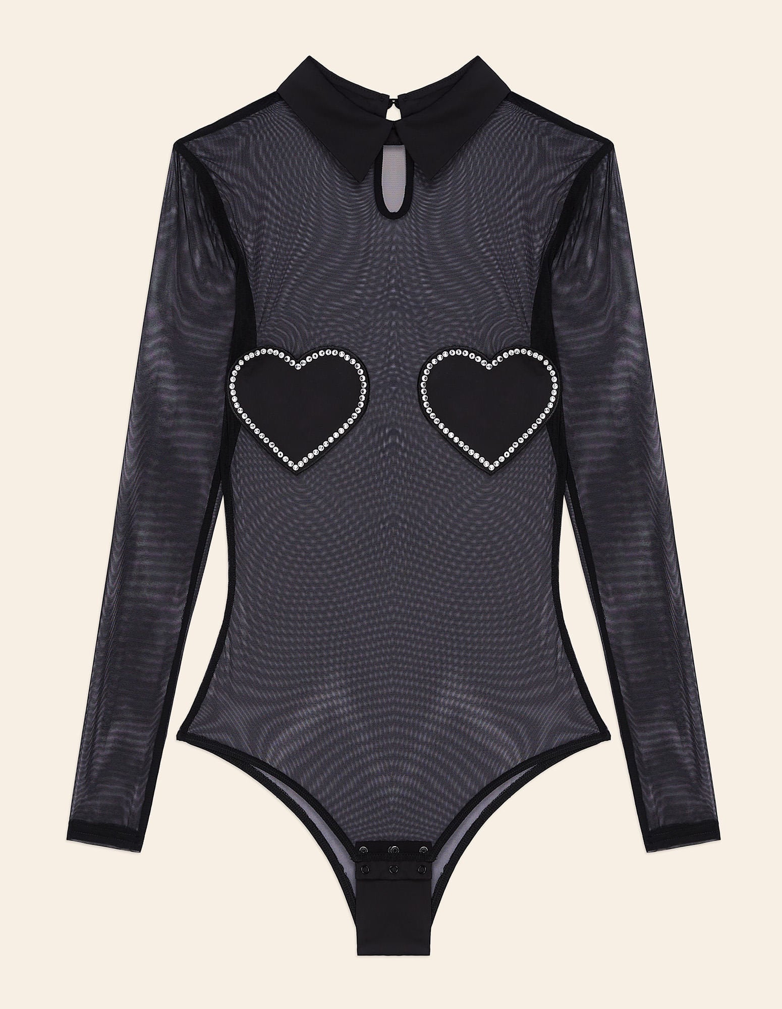 Yamamay_Body in Long Sleeve Tulle with Satin Hearts with Lovely Strass_AMAD181001_072_01