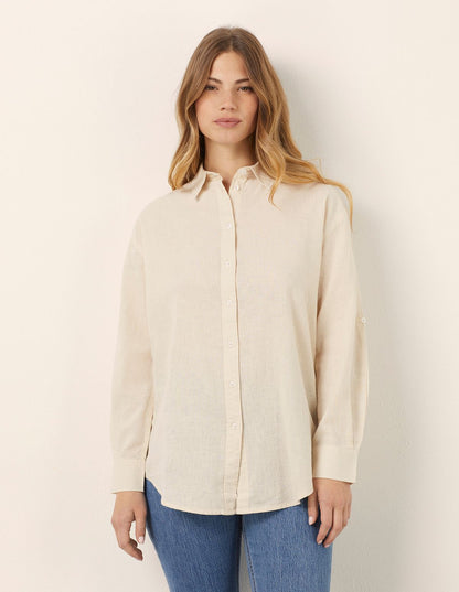 Yamamay_Cotton &amp; Linen Long-Sleeved Shirt_AMAD181011_717_02