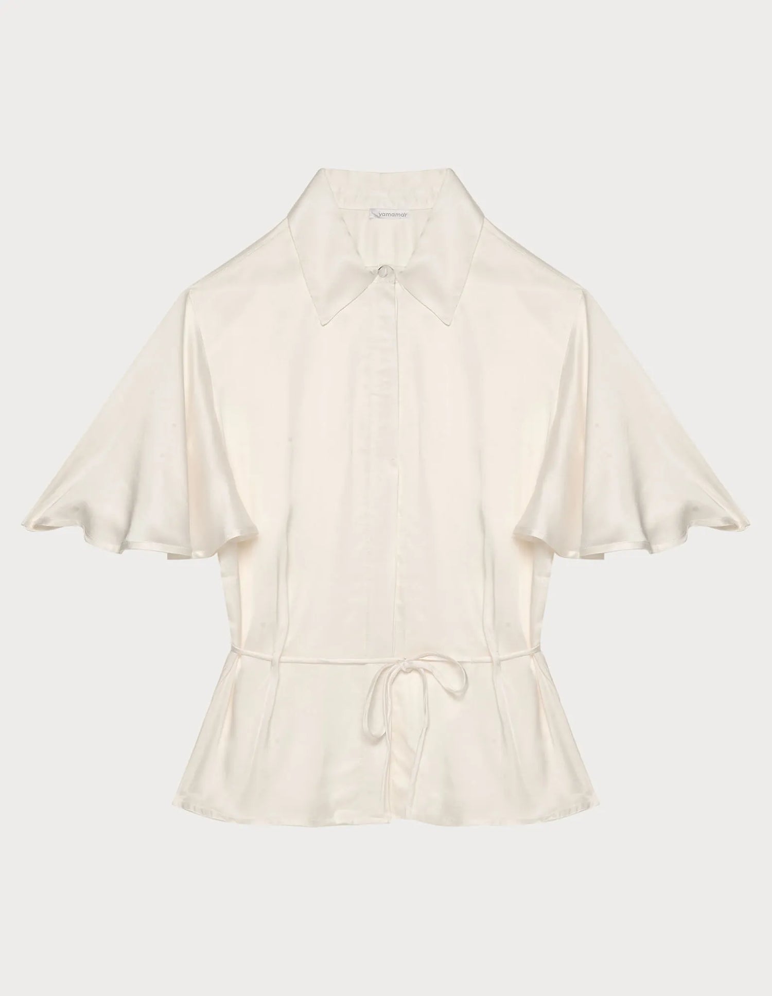 Yamamay_White_Short-Sleeve Shirt with Waist Drawstring Ð Neverending Summer_AMAD183004_014_04
