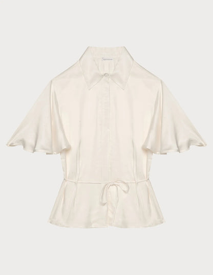 Yamamay_White_Short-Sleeve Shirt with Waist Drawstring Ð Neverending Summer_AMAD183004_014_04