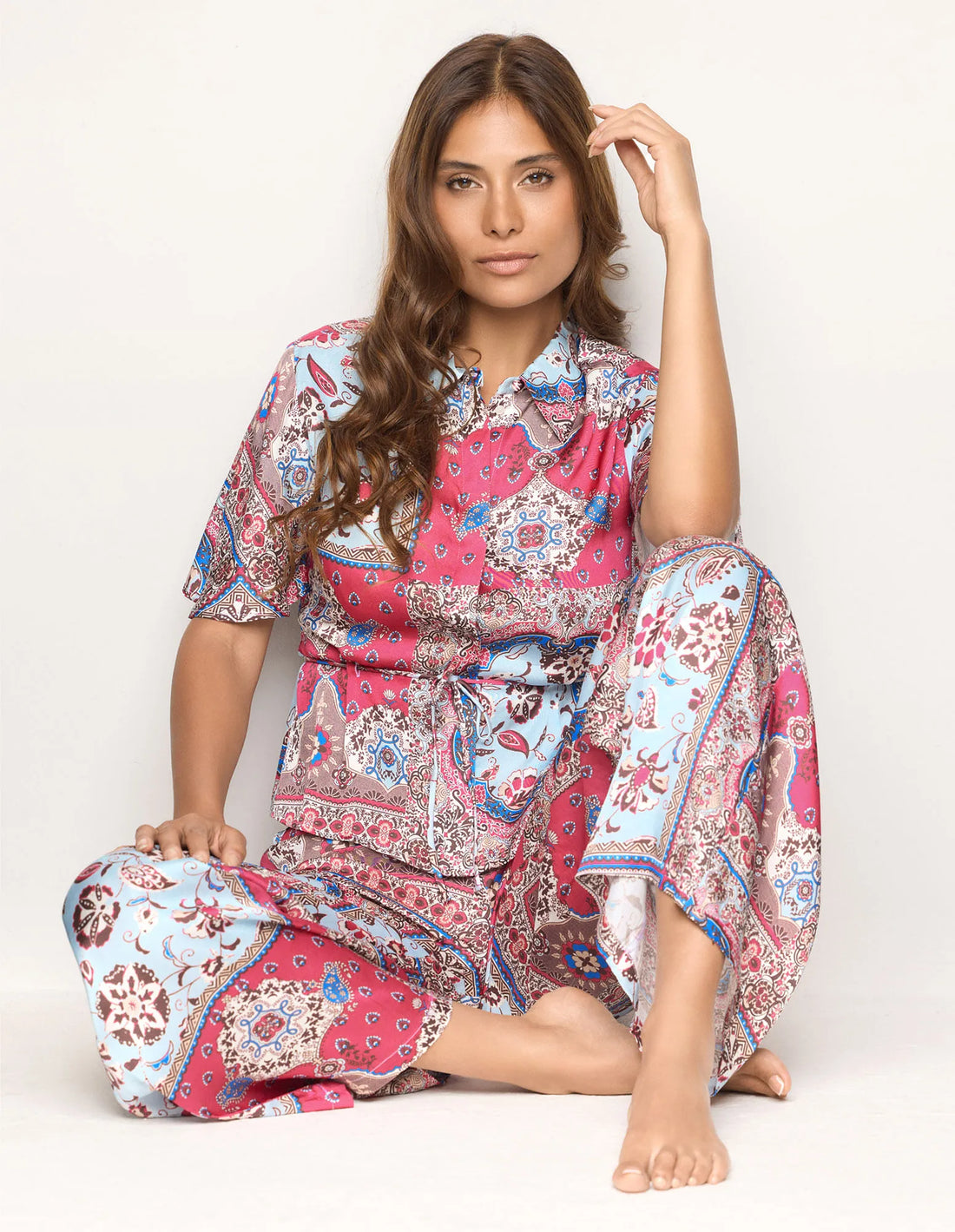 Yamamay_Printed_Short-Sleeve Shirt with Waist Drawstring Ð Neverending Summer_AMAD183004_128_01